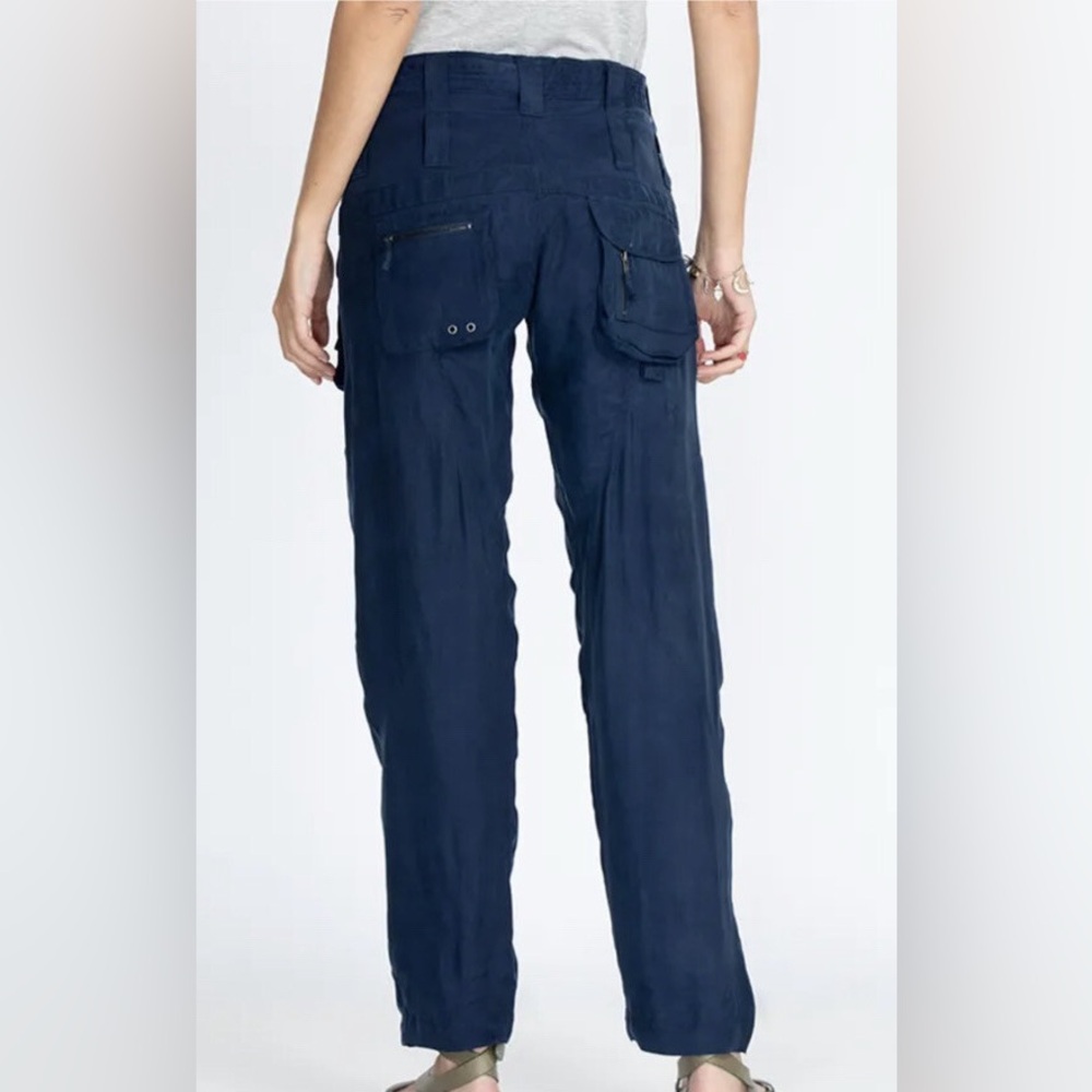 Johnny Was Hailey Cargo Pants in Blue Size 6 - Picture 2 of 10